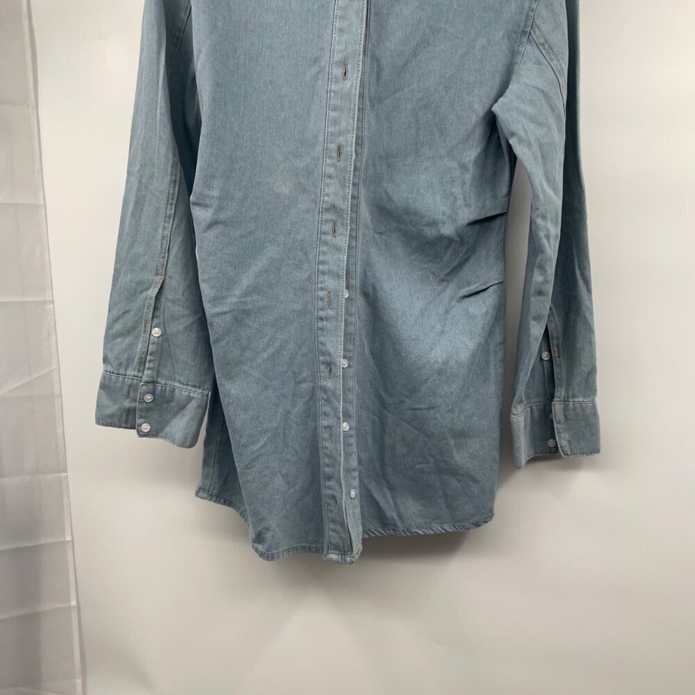 Sunday Up Womens Denim Button Up Top Long Sleeve Blue Size Small - Picture 3 of 9